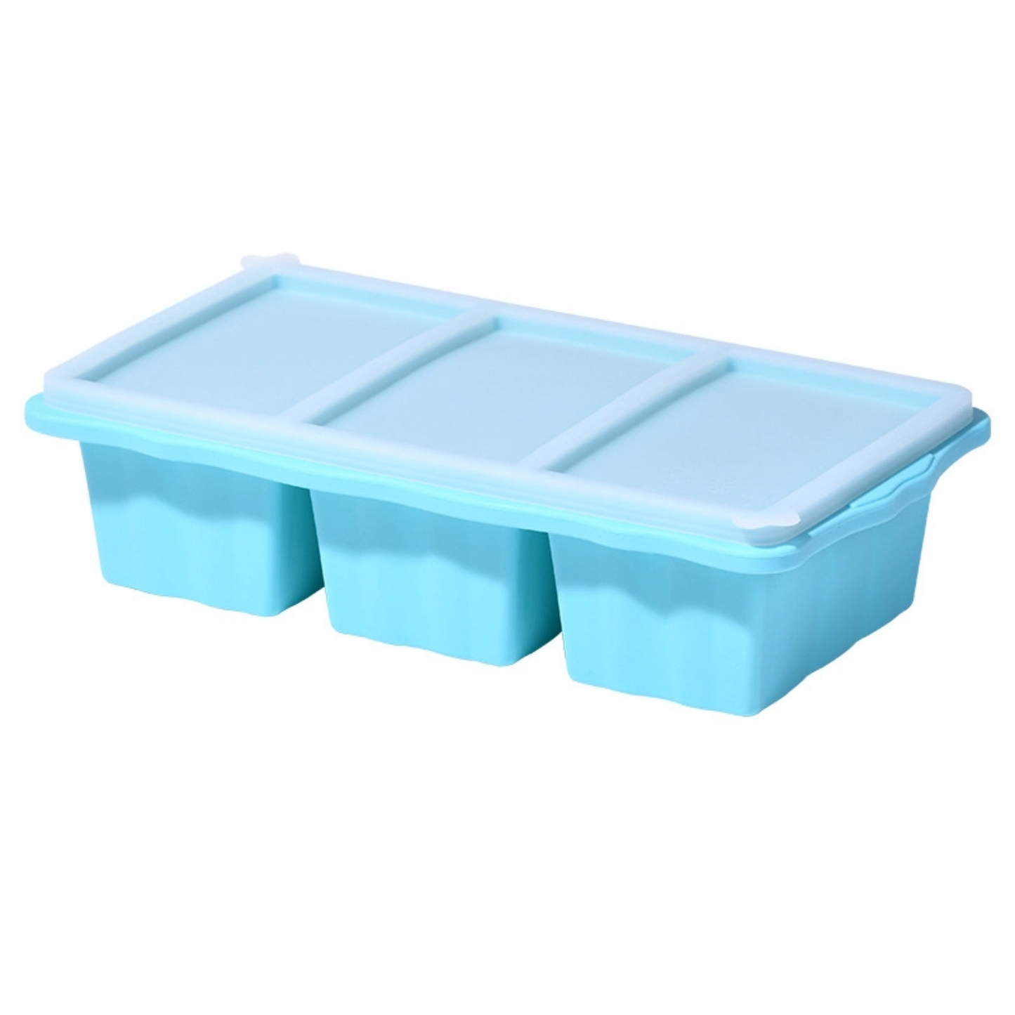 Hot Sale Silicone Ice Cube Tray with Lid | Food Grade Freezer Storage Box | Baby Food Container | Reusable Ice Mold for Home Use