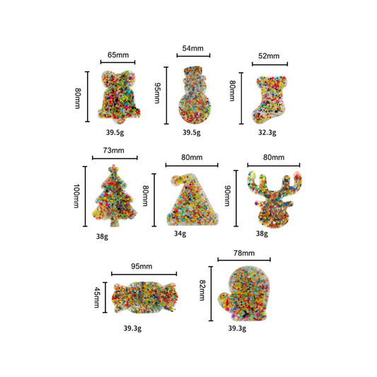 Christmas Silicone Fidget Toy | Holiday Sensory Pop Toy | Silicone Stress Relief Toy for Kids