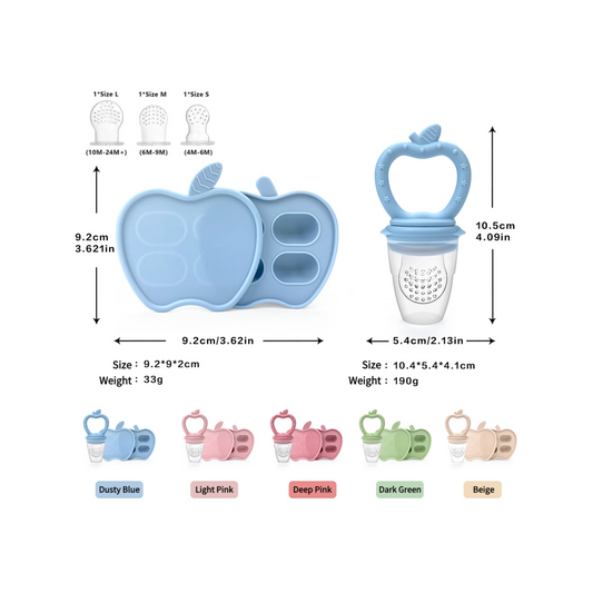 Baby Fruit Feeder Teether | Silicone Fresh Food Feeder for Self-Feeding