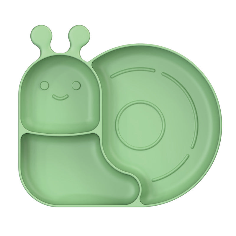 Snail Silicone Baby Feeding Plate | Divided Suction Dish | Non-slip Toddler Tableware | BPA Free Silicone Plate