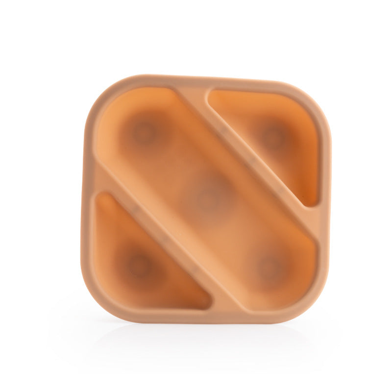 Food-Grade Silicone Baby Suction Plate | 3-Compartment Divided Toddler Plate | BPA-Free One-Piece Baby Feeding Dish | Non-Slip Infant Tableware | Heat & Cold Resistant