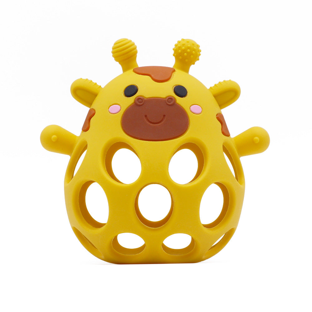 Manhattan teething ball | Animal rattle teether | Sensory grip training | Non-toxic color options | FDA Silicone