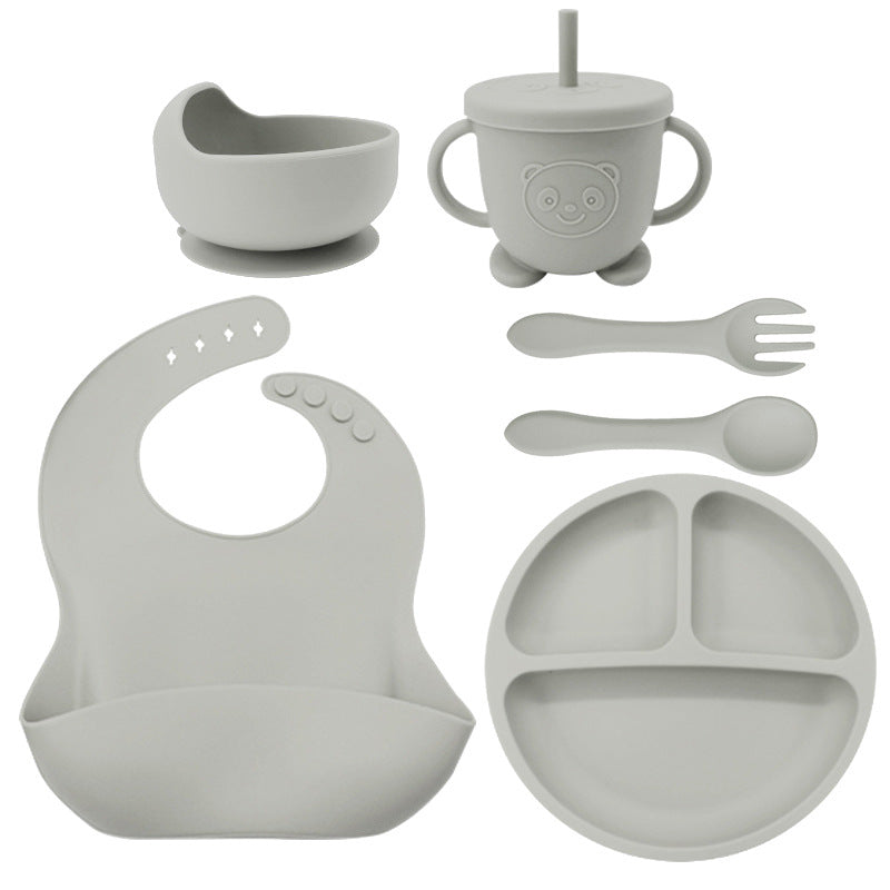 Baby Feeding Set 8PCS | Silicone Training Bowl for Toddlers | Food-Grade Baby Tableware Set