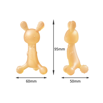 Medical-Grade Silicone Bunny Carrot Teether | Anti-Thumb Sucking