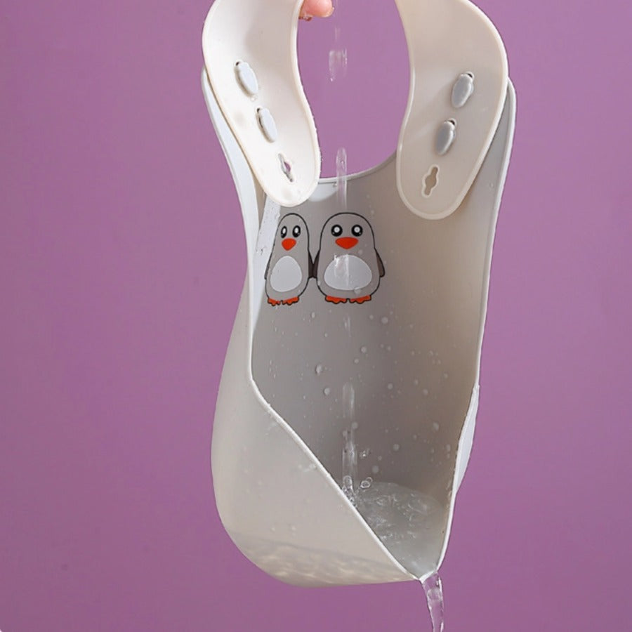 🐧【企鹅造型】儿童硅胶餐盘套装 | 一体式分格防打翻辅食碗 | 食品级宝宝餐具 | 耐高温易吸盘设计