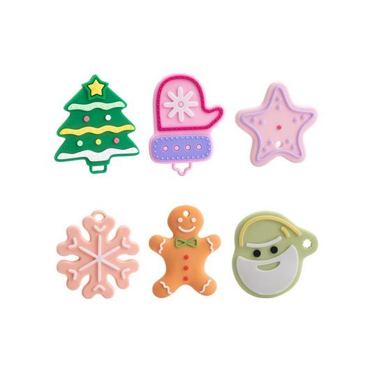 Christmas Series Baby Silicone Teether | Snowflake Teething Toy | Food Grade Silicone Gum Soother | Safe Teether for Infant Relief