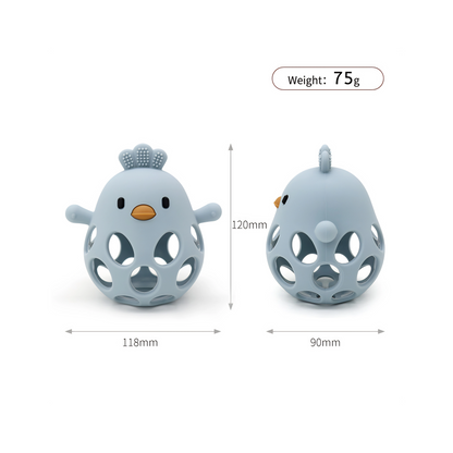Silicone Manhattan Teething Ball | Animal Rattle Sensory Toy