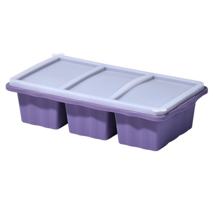 Silicone Ice Cube Tray with Lid | Food Storage Freezer Container