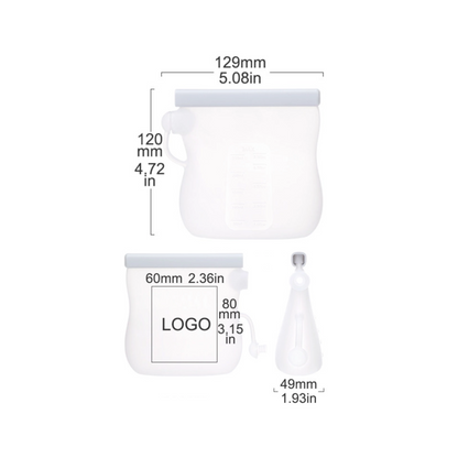 Reusable Silicone Breast Milk Storage Bag | Leak-Proof Freezer Pouch