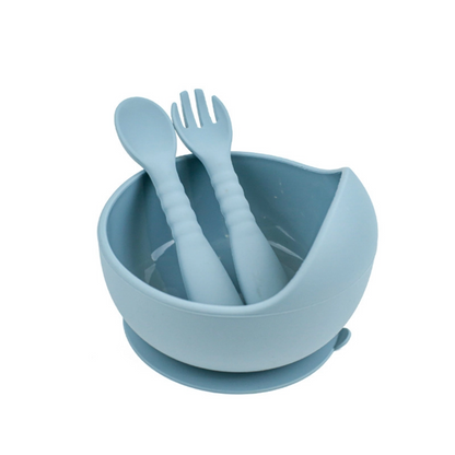 Silicone Baby Suction Bowl & Spoon | Snail Toddler Feeding Set