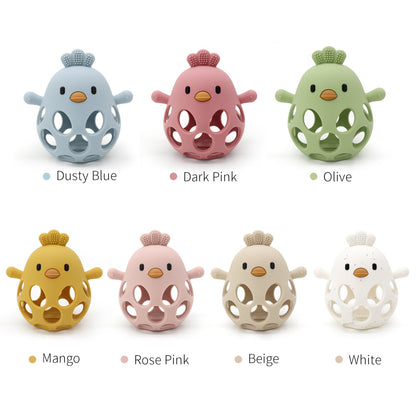 Silicone Manhattan Teething Ball | Animal Rattle Sensory Toy