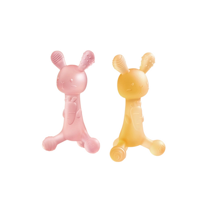 Medical-Grade Silicone Bunny Carrot Teether | Anti-Thumb Sucking