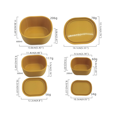 Silicone Baby Food Containers | Leak-Proof Divided Snack Boxes