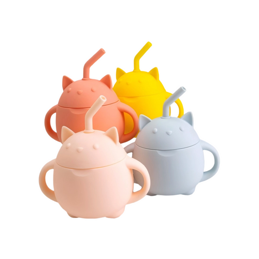 Totoro Silicone Training Cup | Food-Grade Baby Straw Cup | Spill-Proof & Anti-Choke Sippy Cup | Durable Toddler Handle Cup | BPA-Free Silicone Drinking Cup