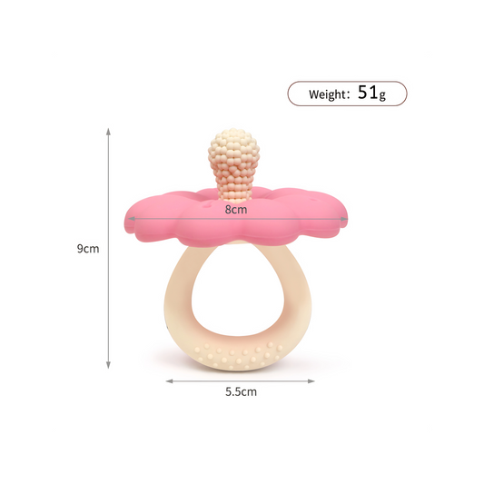 Anti-thumb sucking teether | Medical-grade silicone | Replace pacifier | 4 muted colors | Sleep training helper