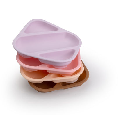 Silicone Baby Suction Plate | 3-Compartment Divided Feeding Plate