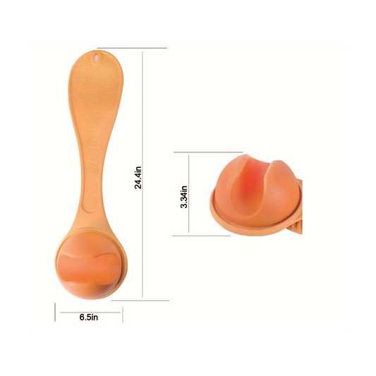 Dad feeding helper | Non-slip suction base | Car bottle holder | Safety orange | Bonus bottle warmer sticker