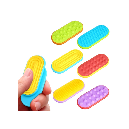 Sensory Fidget Toy | Magnetic Silicone Slider | Stress Relief & Anxiety Toy | Textured Sensory Stone | Kids & Adult Fidget Play