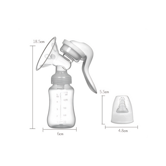 Manual Breast Pump | Gentle Suction Pain-Free Milk Collector | Portable Handheld Breastfeeding Pump