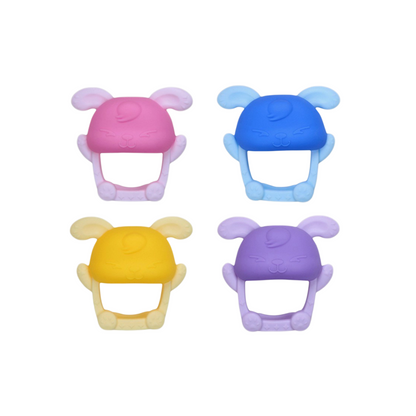 Bunny Silicone Baby Teether | Hand Strap Anti-Loss Gum Relief