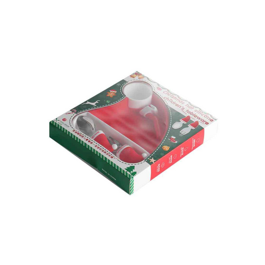 Christmas Baby Silicone Feeding Set | 3-Section Vertical Divider Design | Non-Slip Suction Base | 304 Stainless Steel Fork & Spoon Set | Toddler Feeding Dish