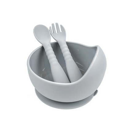 Silicone Baby Suction Bowl & Spoon | Snail Toddler Feeding Set