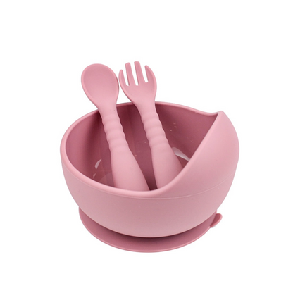 Silicone Baby Suction Bowl & Spoon | Snail Toddler Feeding Set