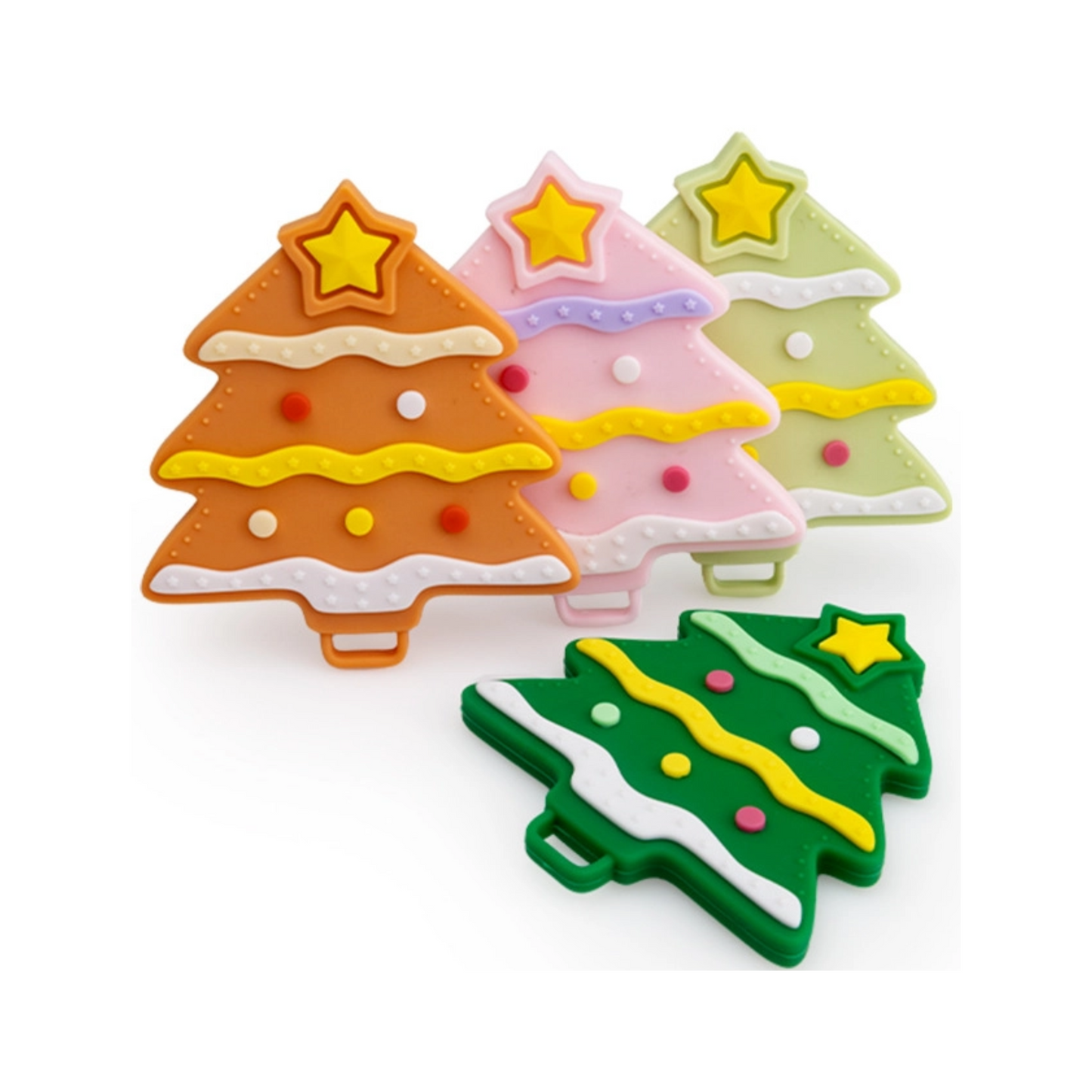 Christmas Series Baby Silicone Teether | Snowflake Teething Toy | Food Grade Silicone Gum Soother | Safe Teether for Infant Relief