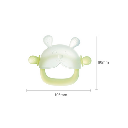 Medical-Grade Silicone Double-Loop Teether | Crystal Sensory Chew Toy