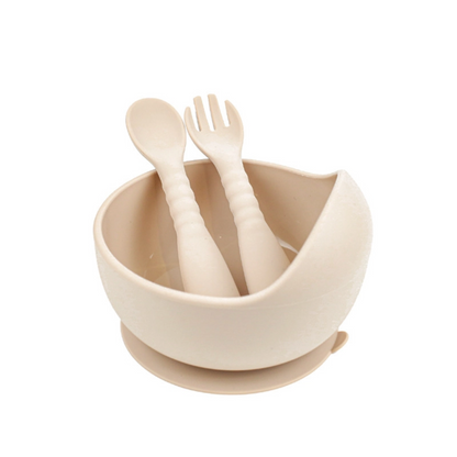 Silicone Baby Suction Bowl & Spoon | Snail Toddler Feeding Set