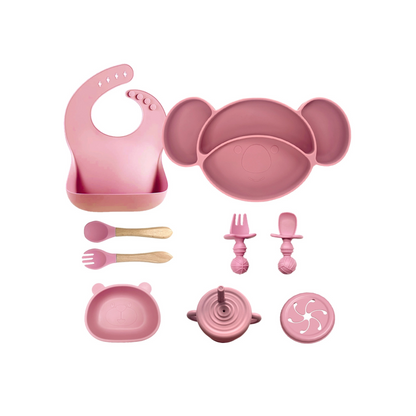 Silicone Baby Feeding Set | Koala Plate & Panda Suction Bowl
