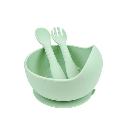 Silicone Baby Suction Bowl & Spoon | Snail Toddler Feeding Set