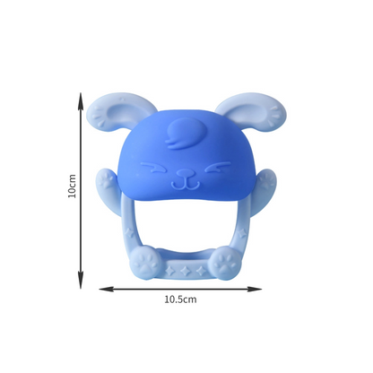 Bunny Silicone Baby Teether | Hand Strap Anti-Loss Gum Relief