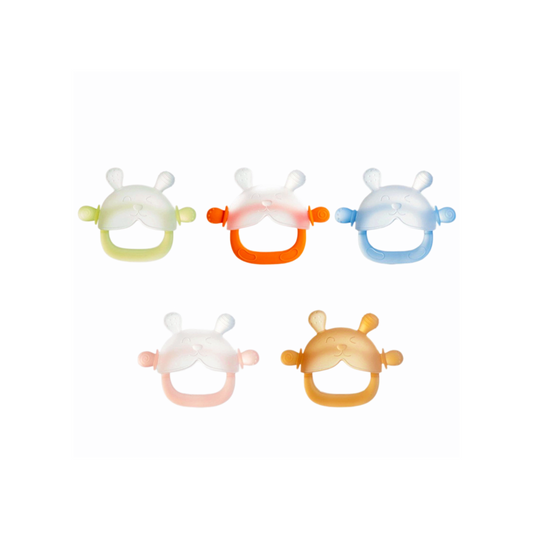 Double-Loop Teething Toy | Crystal Colors | Medical-Grade Silicone | Chew & Soothe