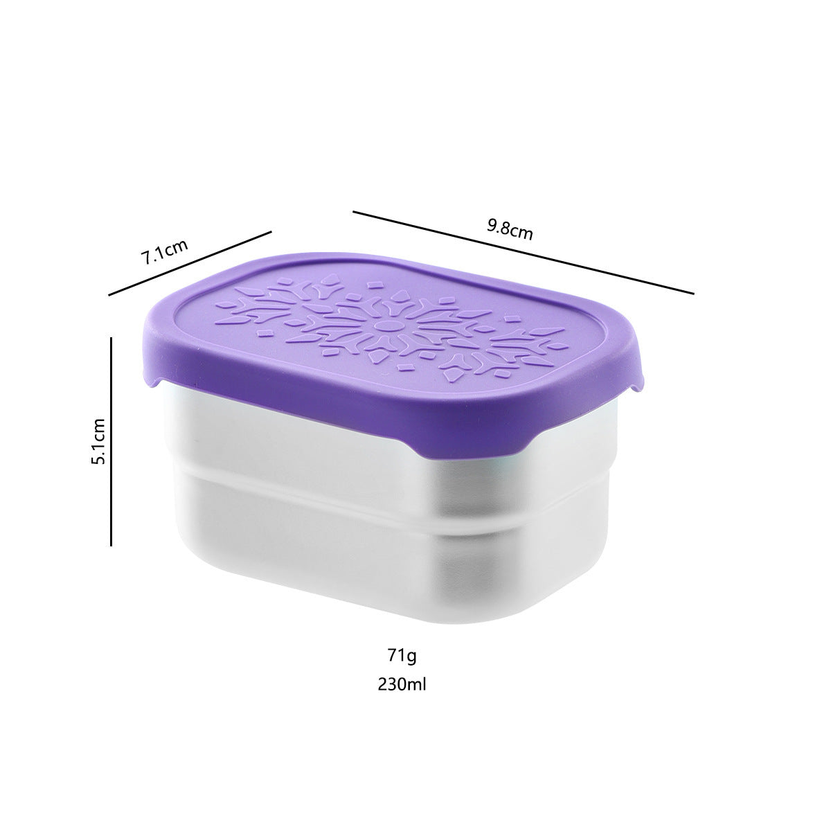 304 Stainless Steel Kids Snack Box｜Leakproof Rectangular Lunch Container｜Stackable Bento Box