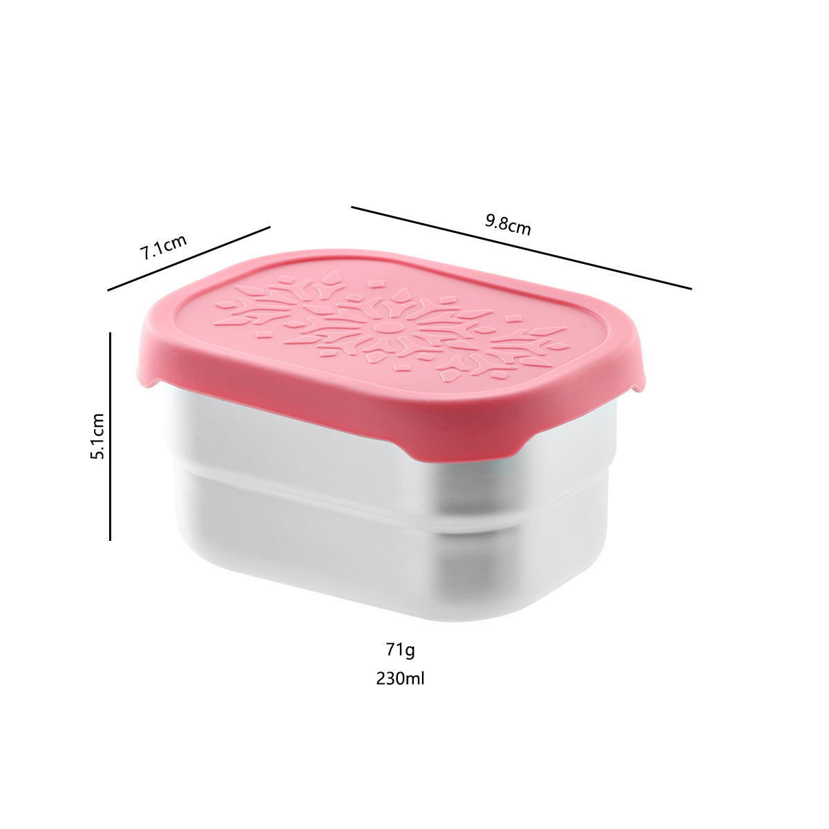 304 Stainless Steel Kids Snack Box｜Leakproof Rectangular Lunch Container｜Stackable Bento Box