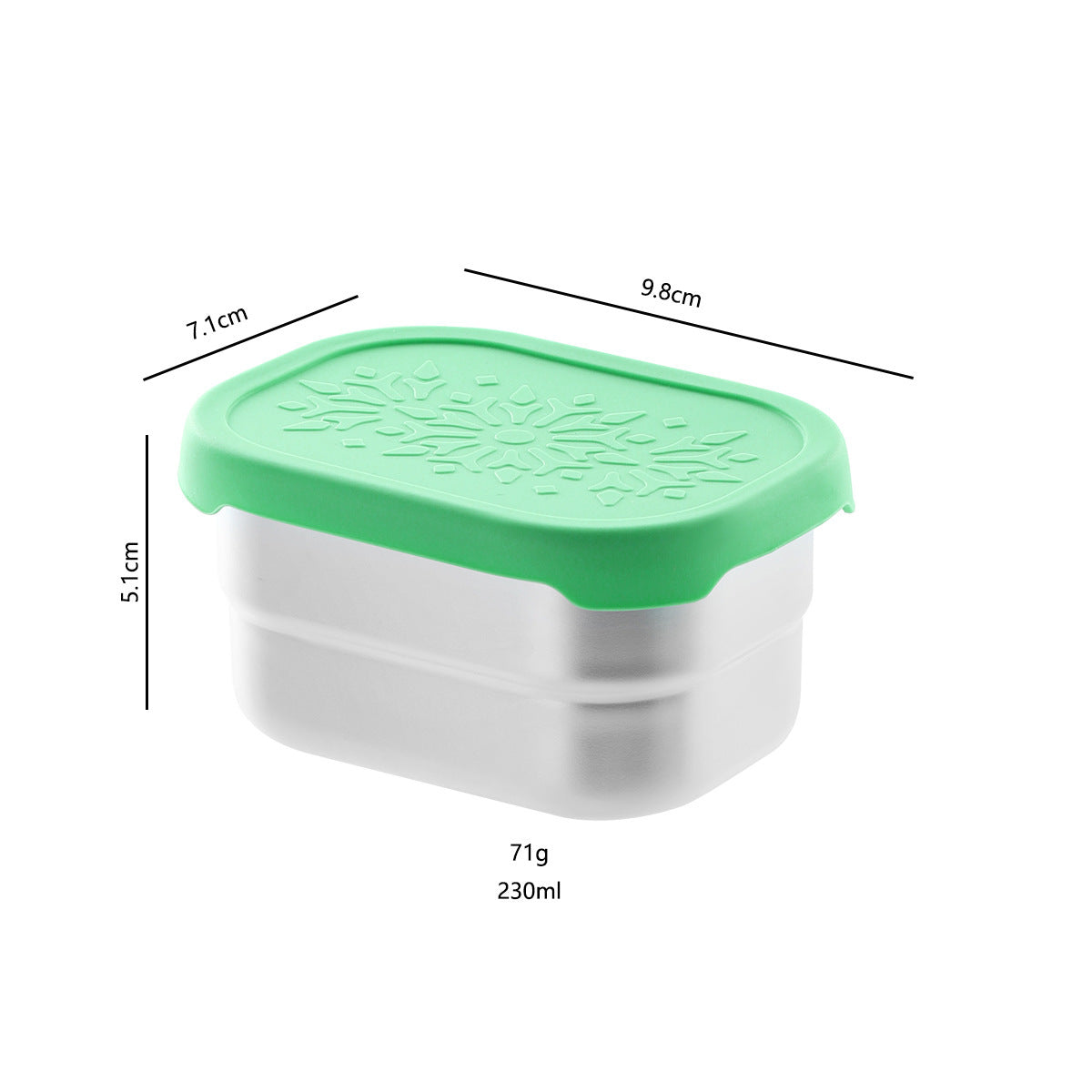 304 Stainless Steel Kids Snack Box｜Leakproof Rectangular Lunch Container｜Stackable Bento Box