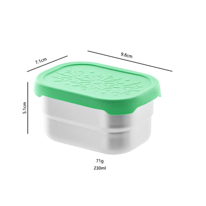 Stainless Steel Kids Snack Box | Leak-Proof Stackable Bento Box