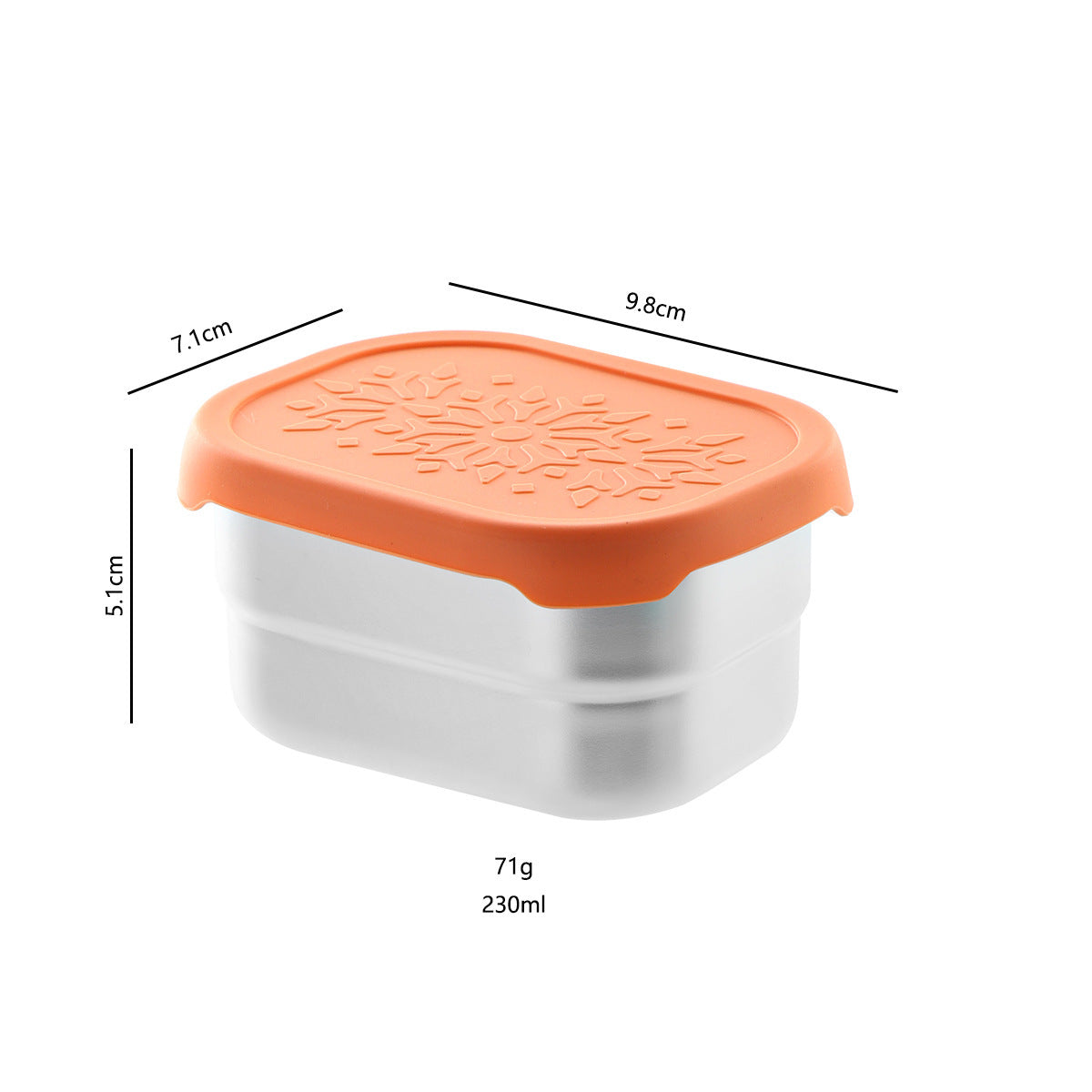 304 Stainless Steel Kids Snack Box｜Leakproof Rectangular Lunch Container｜Stackable Bento Box