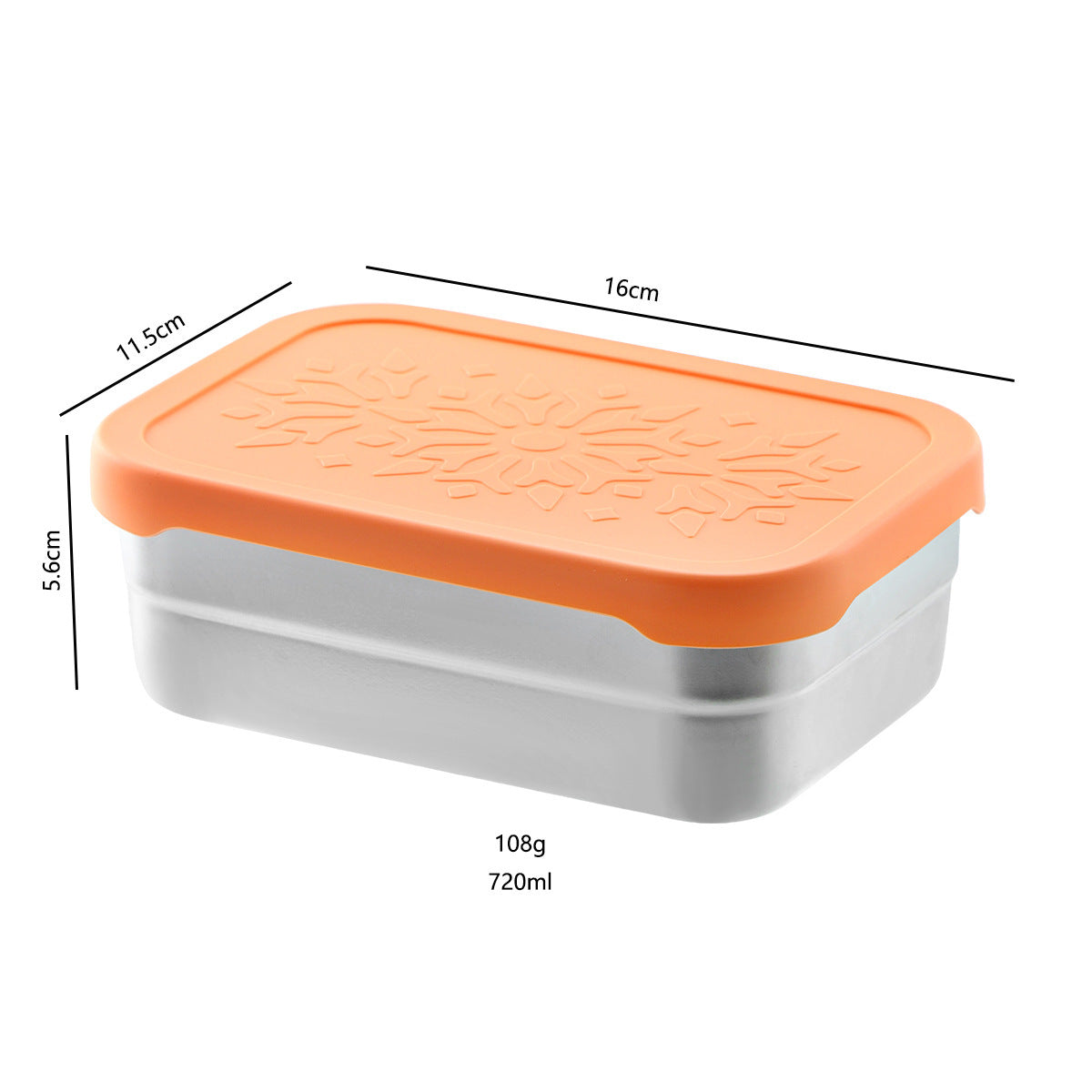 304 Stainless Steel Kids Snack Box｜Leakproof Rectangular Lunch Container｜Stackable Bento Box
