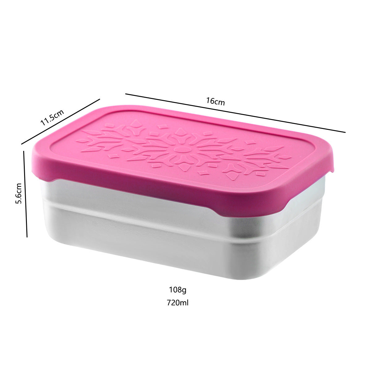 304 Stainless Steel Kids Snack Box｜Leakproof Rectangular Lunch Container｜Stackable Bento Box