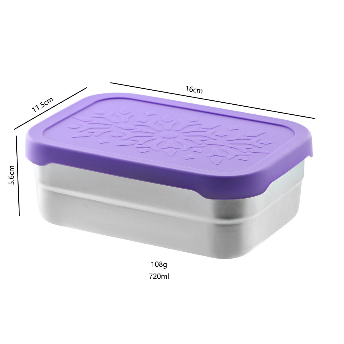 304 Stainless Steel Kids Snack Box｜Leakproof Rectangular Lunch Container｜Stackable Bento Box