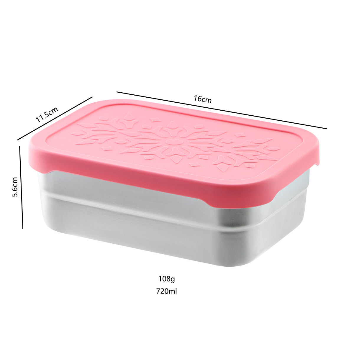 304 Stainless Steel Kids Snack Box｜Leakproof Rectangular Lunch Container｜Stackable Bento Box