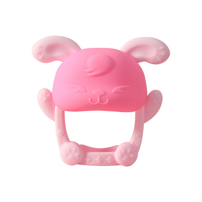 Bunny Silicone Baby Teether | Hand Strap Anti-Loss Gum Relief