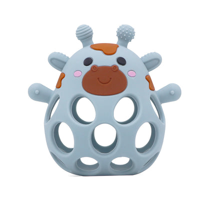 Silicone Manhattan Teething Ball | Animal Rattle Sensory Toy