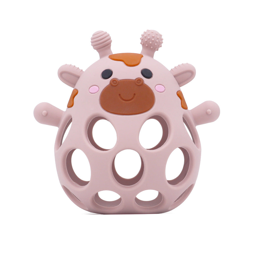 Manhattan teething ball | Animal rattle teether | Sensory grip training | Non-toxic color options | FDA Silicone
