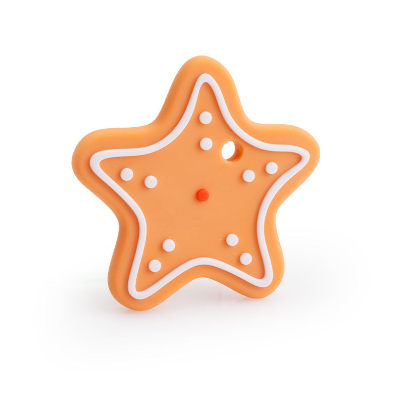 Christmas Series Baby Silicone Teether | Snowflake Teething Toy | Food Grade Silicone Gum Soother | Safe Teether for Infant Relief