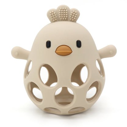 Silicone Manhattan Teething Ball | Animal Rattle Sensory Toy