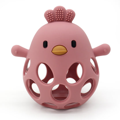 Silicone Manhattan Teething Ball | Animal Rattle Sensory Toy