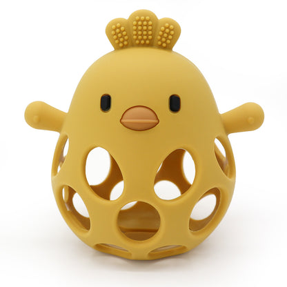 Silicone Manhattan Teething Ball | Animal Rattle Sensory Toy